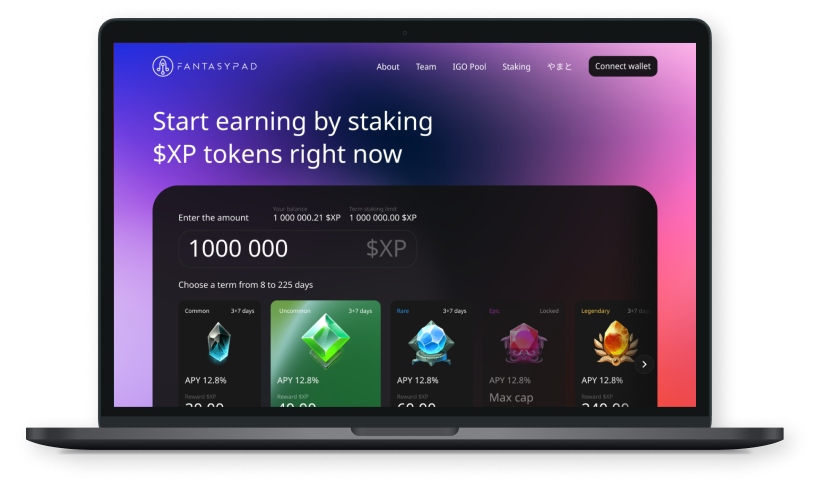 FantasyPad laptop mockup